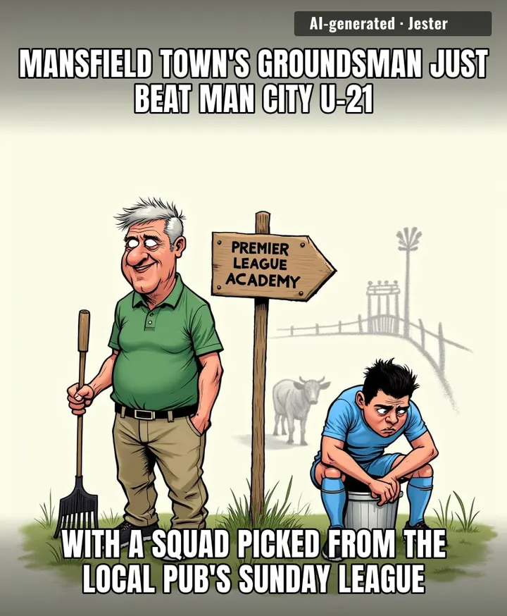 Man City's youth academy spent £200M on facilities to lose to a town whose star player moonlights as a plumber.