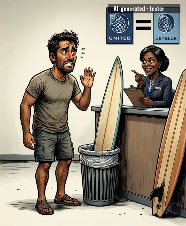 Airlines will happily merge their loyalty programs and still make you choose between your board and the ocean at 2 a.m.