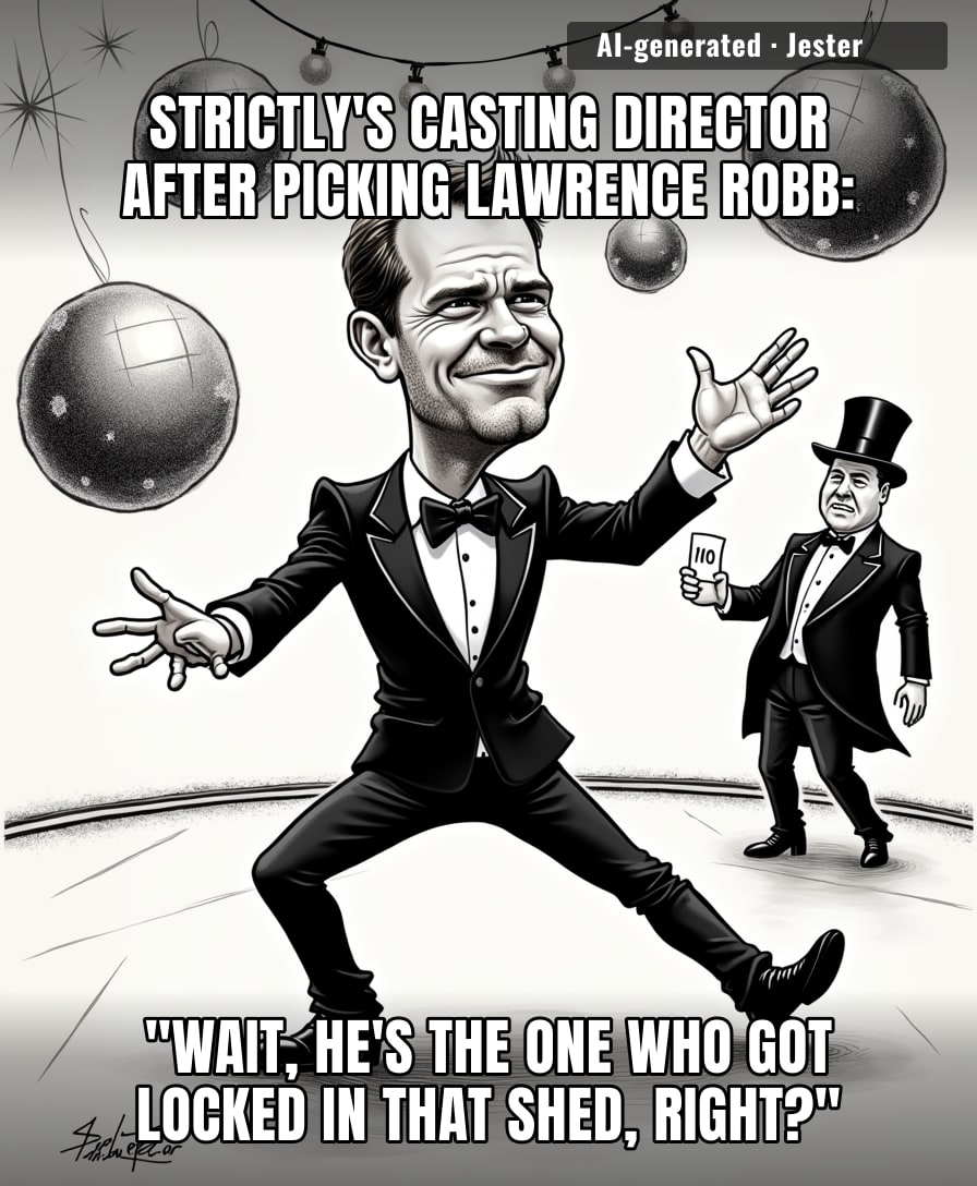 Emmerdale's Lawrence Robb is joining Strictly, proving that the only prerequisite for the show is having been on telly long enough to be a meme.