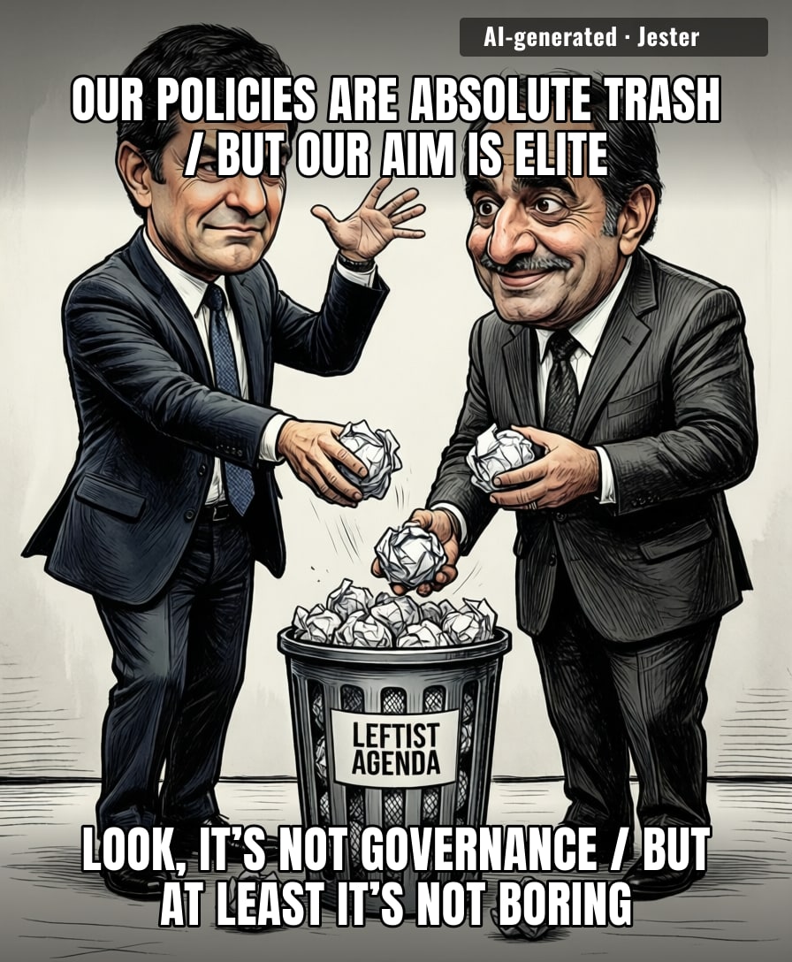 at least they know where their policies belong: in the trash bin.