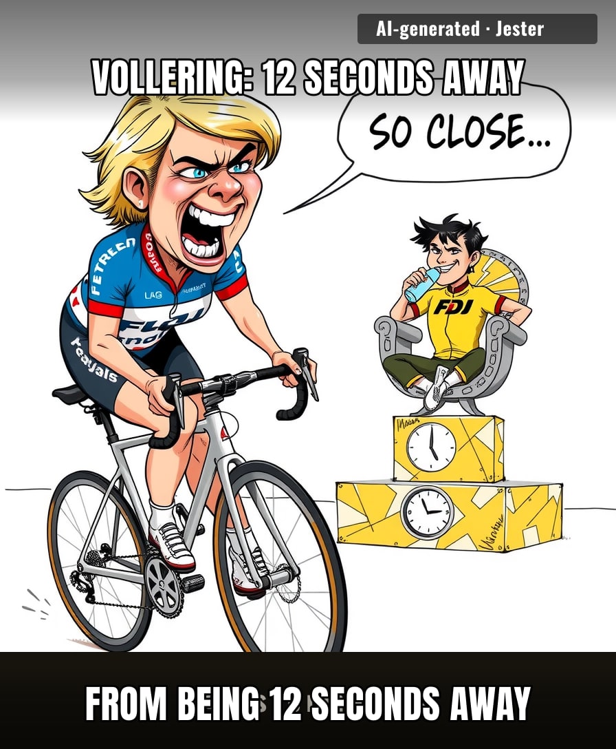 Vollering's chasing Reusser like it's the last croissant at a Dutch bakery.