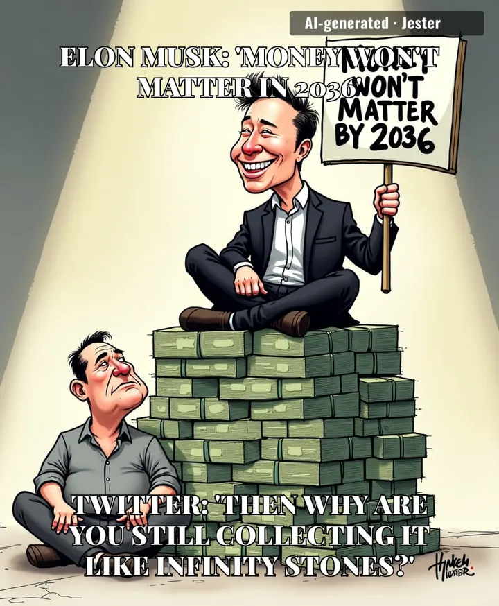 Musk says money won't matter in 2036 – which is exactly what someone with $400B would say.