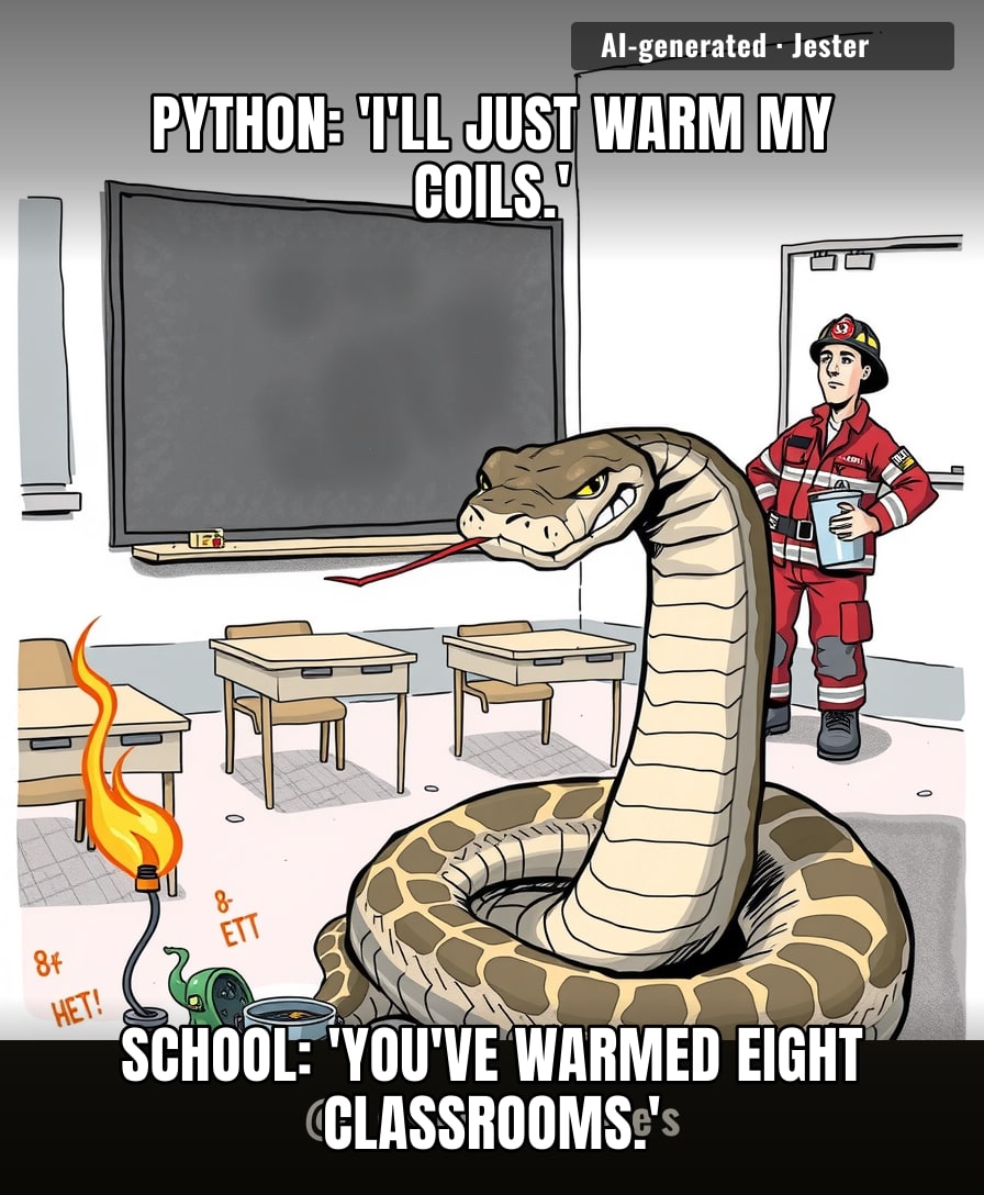 Somewhere in Virginia, a heat lamp is now a murder weapon and the snake is pleading self-defense.