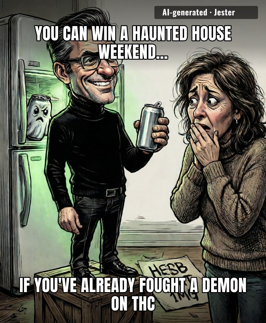 A 1mg drink and a haunted house, the two most terrifying things you can do completely sober.