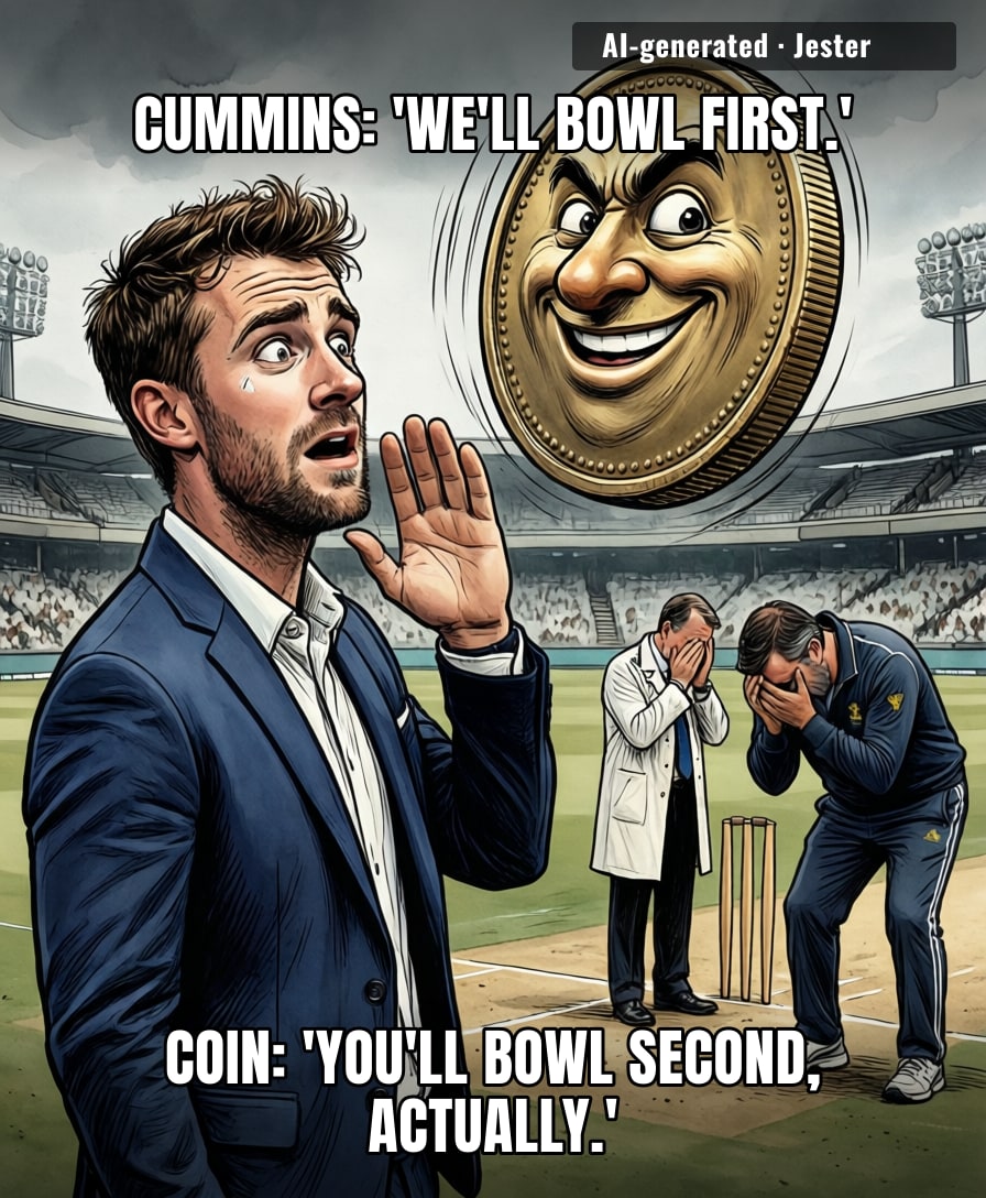 The coin flipped, the coin mocked, and 22 men ran after a leather ball like it was a therapy session.