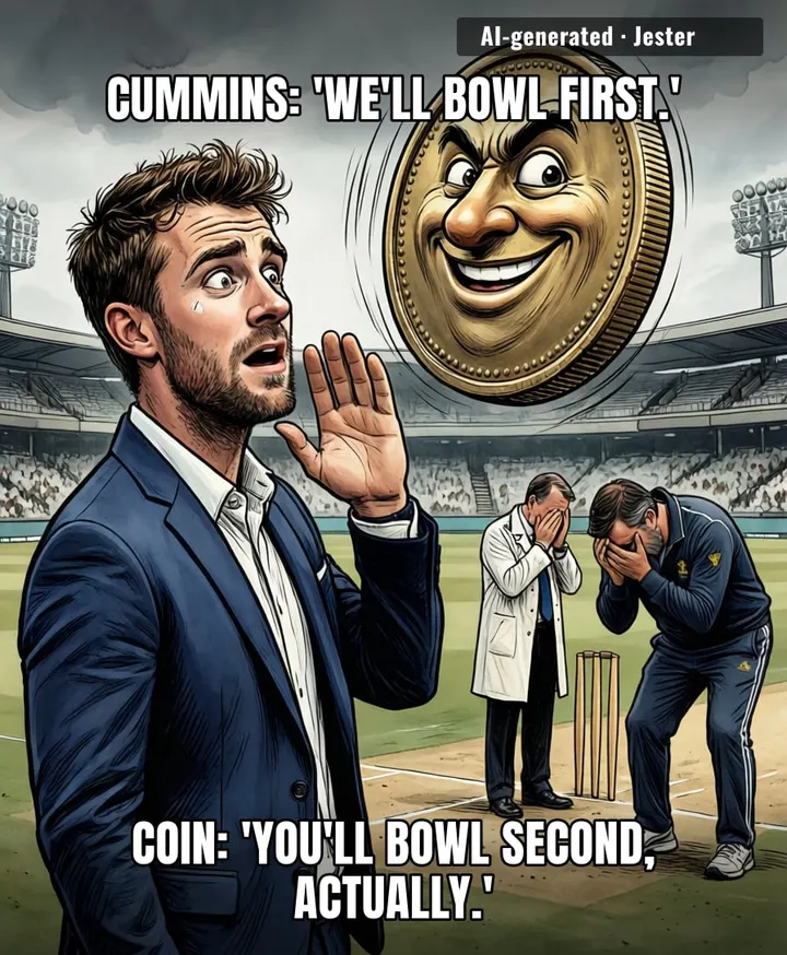 The coin flipped, the coin mocked, and 22 men ran after a leather ball like it was a therapy session.