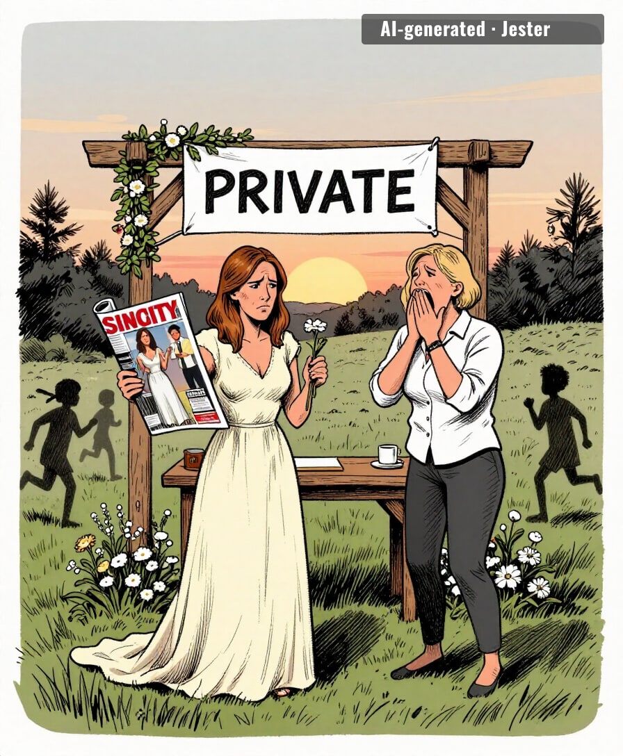 a secret wedding is when nobody gets paid to notice except Vogue.
