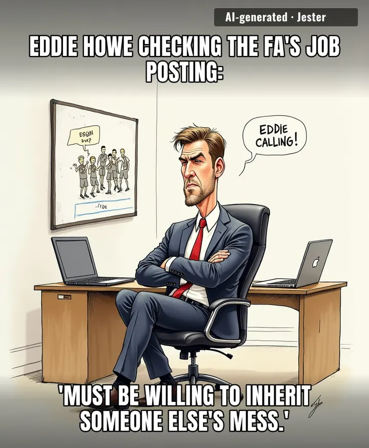 Howe's waiting for the FA to drop the 'must manage England' requirement before he applies.