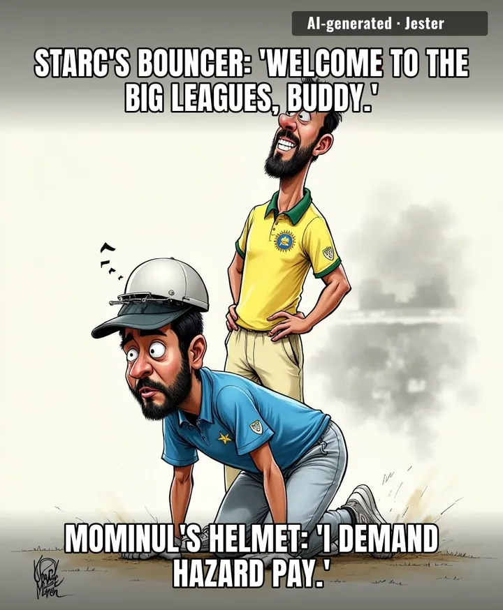 Mominul's helmet just filed a workers' comp claim for hostile work environment.