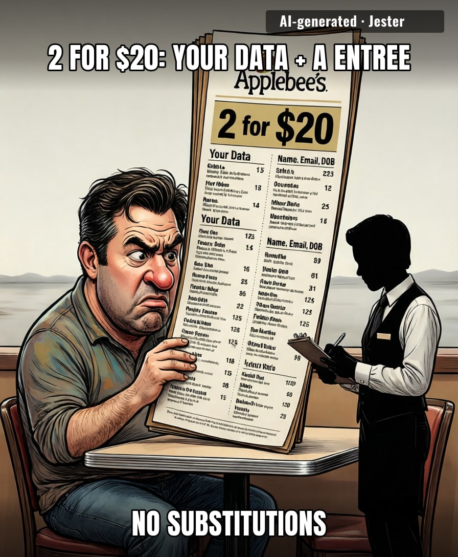 the 2-for-$20 now includes your date of birth, no substitutions.