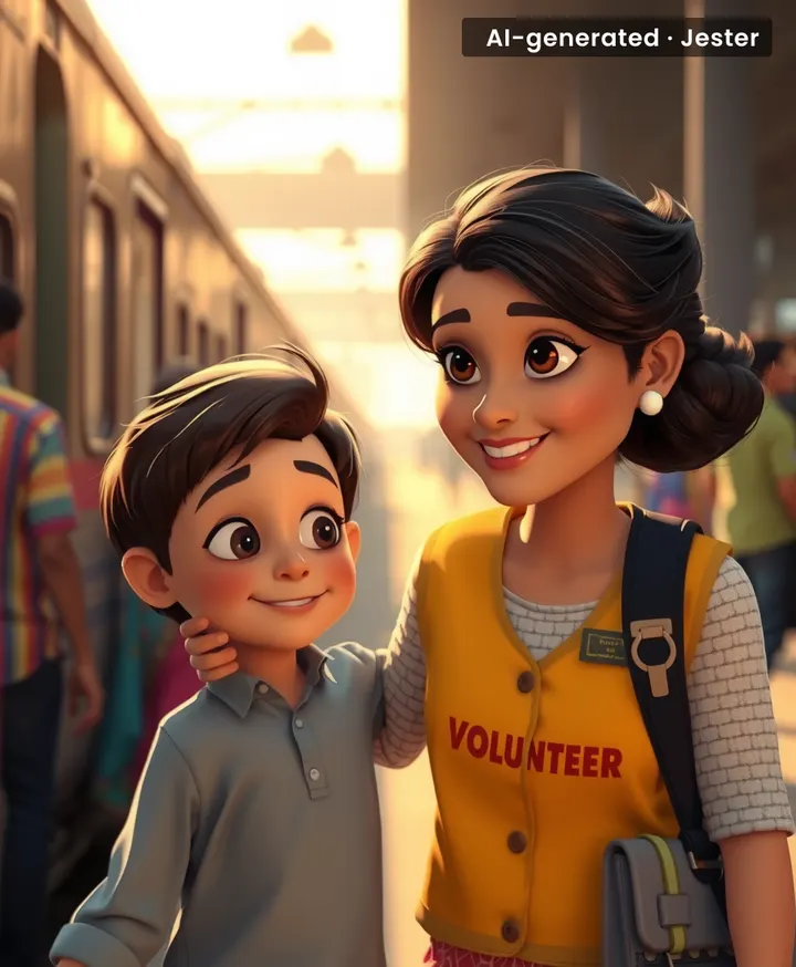 The only thing better than a train ride to a new life is having people who meet you at the platform.