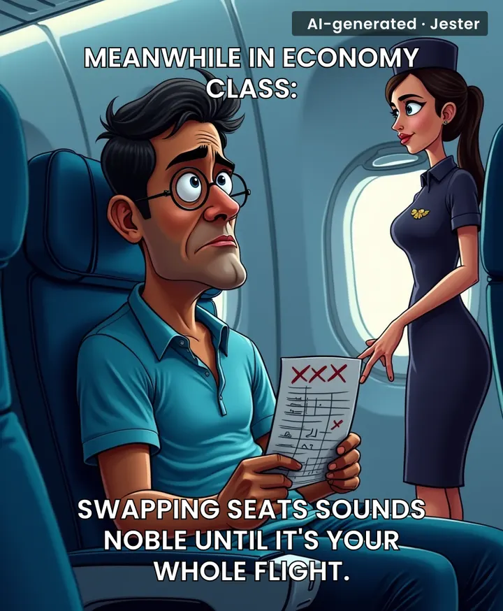 One man's journey to learn that 'seat swapping' is just a social experiment in regret.
