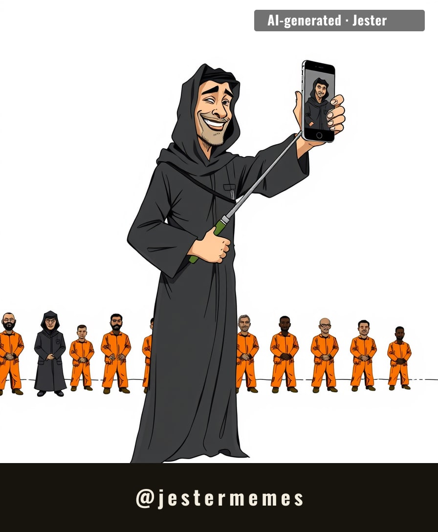 the execution was fake, but the photo op was real