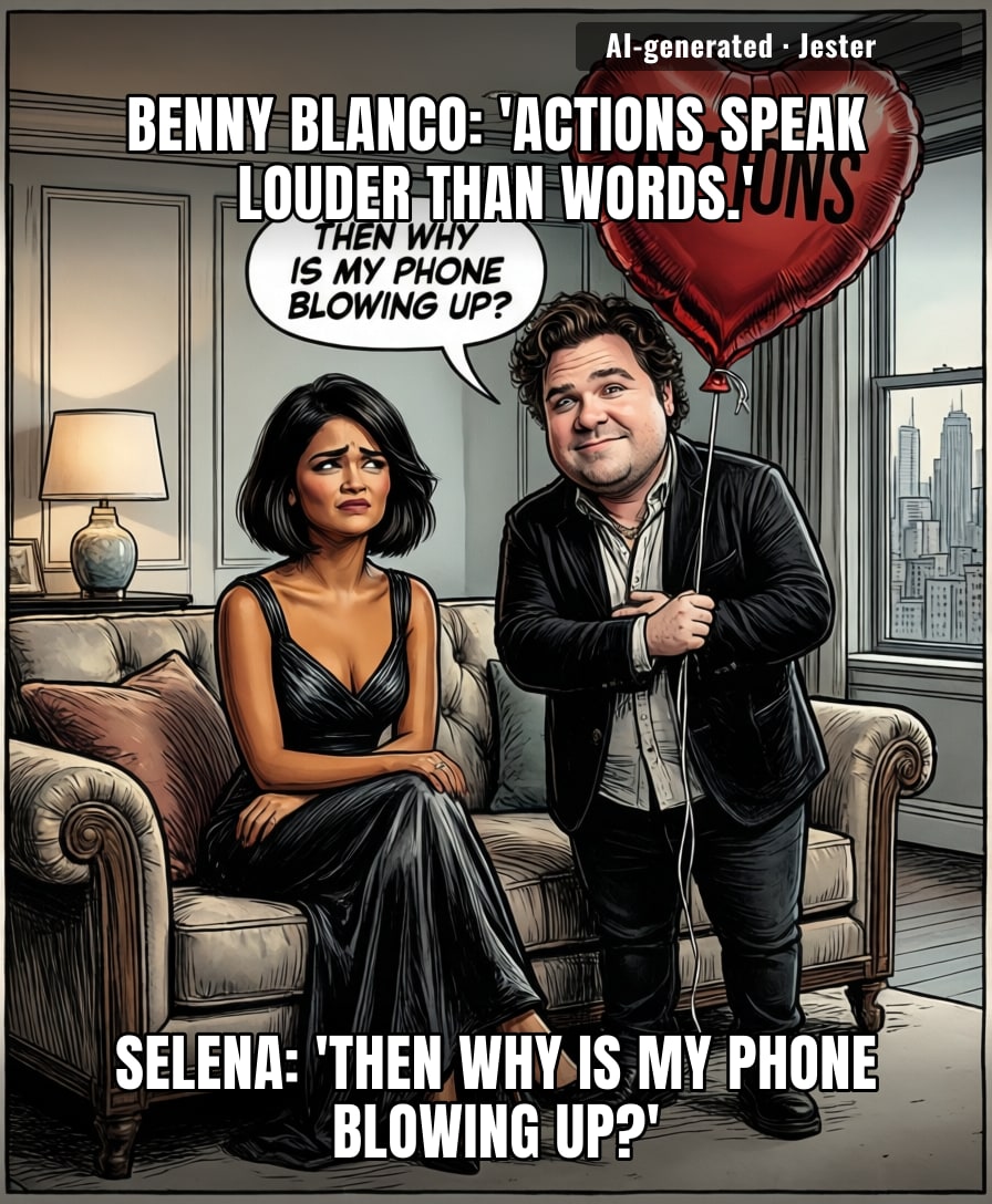 Benny's love language is apparently choreography, because he just mime-d his way out of an apology.