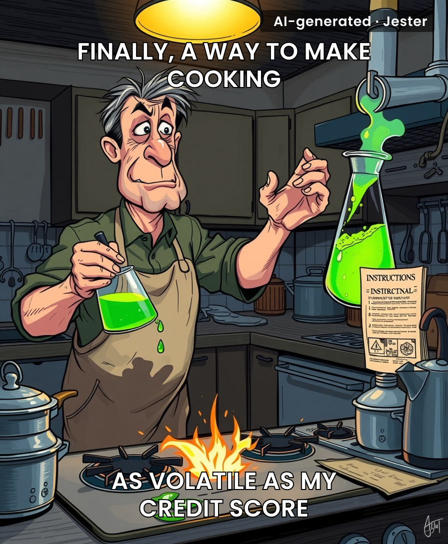 The government is trying to turn my kitchen into a high-octane science project because apparently, basic groceries weren't expensive enough to set on fire.