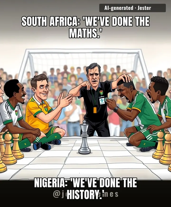 Nigeria's not playing South Africa, they're playing their own penalty shootout trauma on loop.