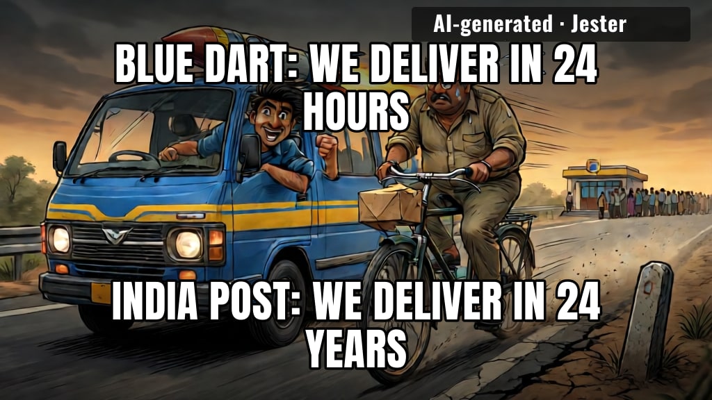 Blue Dart: the only courier that can lose your package at 30,000 feet.