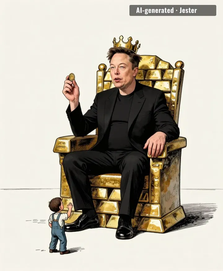 universal high income: one coin, distributed by the guy who owns the robot.