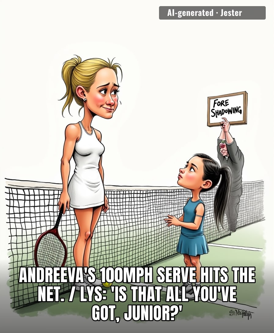Teenage angst meets grown-man power: Andreeva learned that the WTA doesn't card for emotional damage.