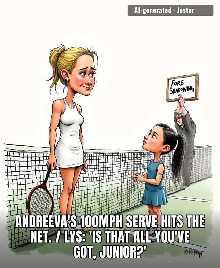 Teenage angst meets grown-man power: Andreeva learned that the WTA doesn't card for emotional damage.