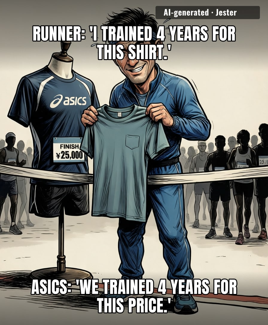 A shirt you'll wear once, for a race you'll never do again — and they call it 'signature'.