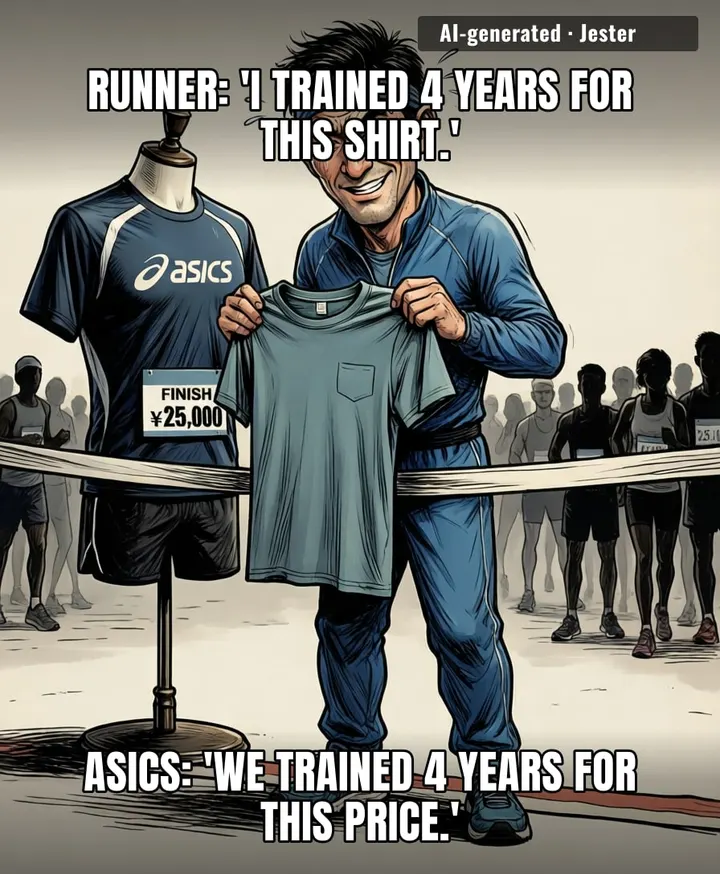 A shirt you'll wear once, for a race you'll never do again — and they call it 'signature'.