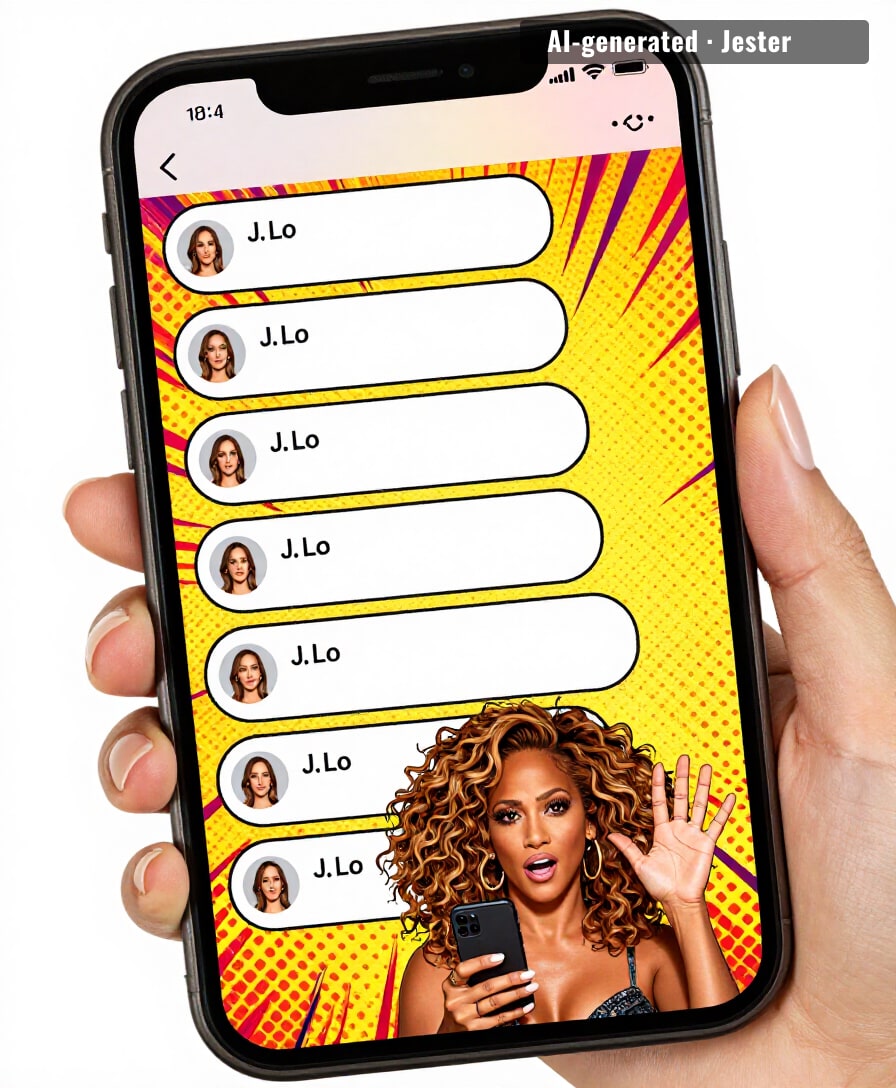the only person confirming this is her phone.