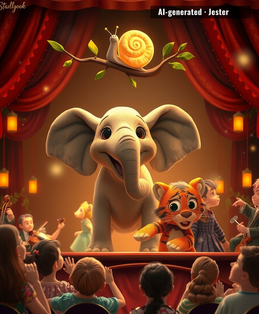 Tigers chuff instead of purring — and this show got a full orchestra to do it back.