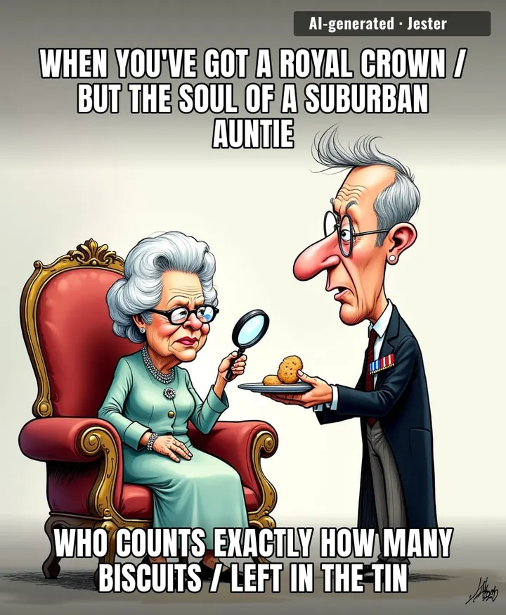 The only thing more suspicious to QEII than a staff member was a staff member who didn't look guilty.
