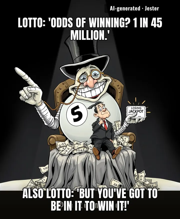 The lottery is just a tax on people who failed math, and the government is the teacher.