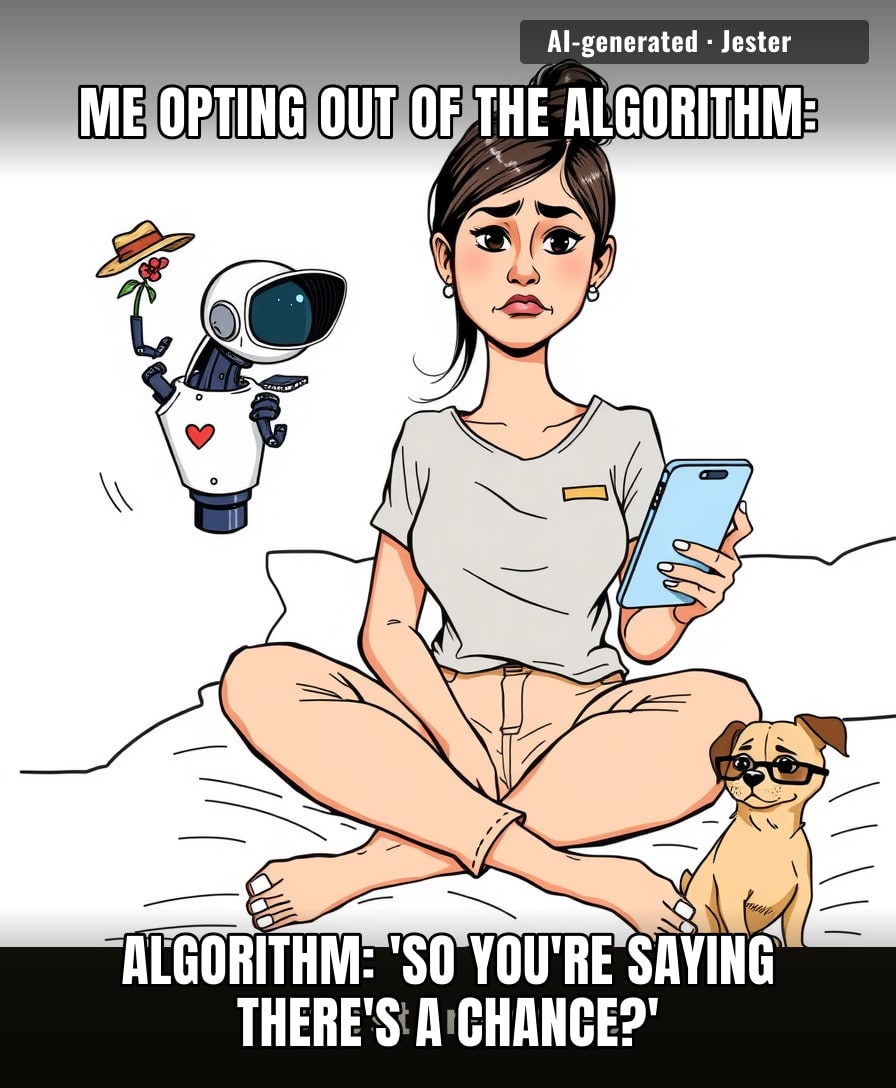 The algorithm after I opt out: 'I changed, I swear, just give me one more scroll.'