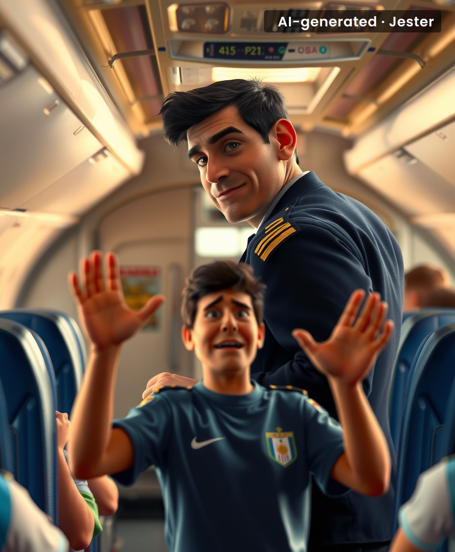 That pilot just found the one thing more unreliable than Ryanair Wi-Fi: Argentina fans' emotions.