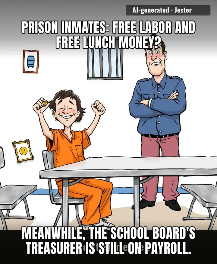 The only people in Kansas who can be trusted with a school lunch program are the ones already locked up.