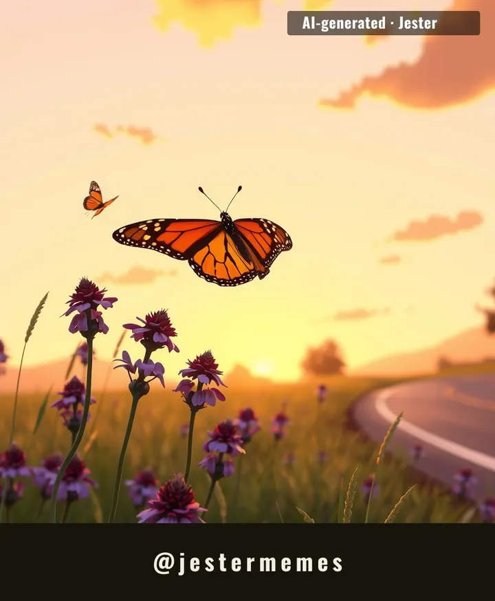 When your highway rest stop is a wildflower buffet that caterpillars actually like.