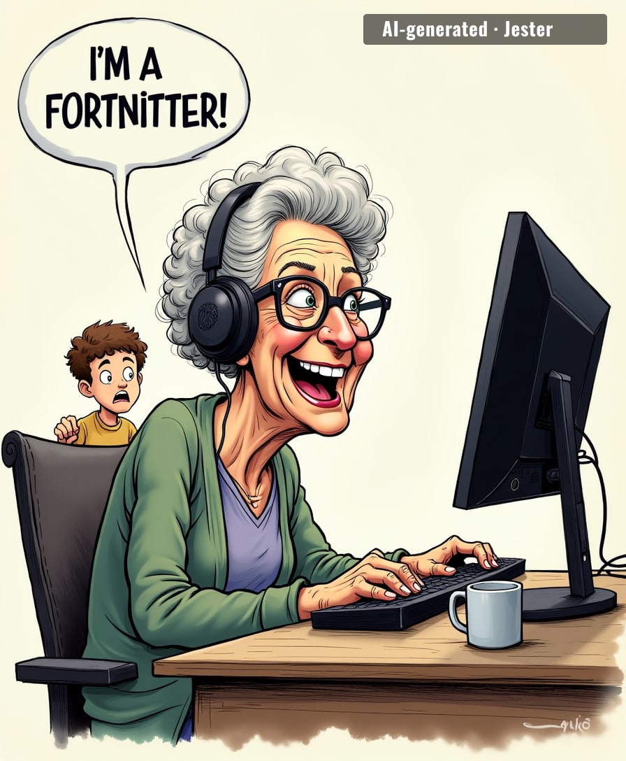she's been calling it Fortnite for nine years and it's still not a real word