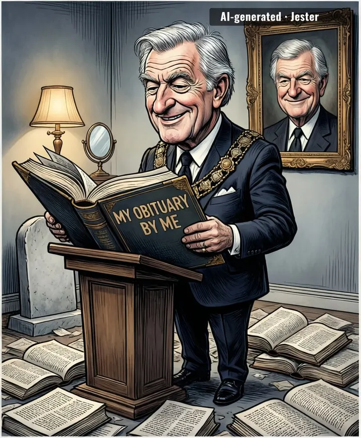 he won Crufts. he solved six crimes. he's survived by a penthouse. incredible — even the afterlife got a co-author credit.