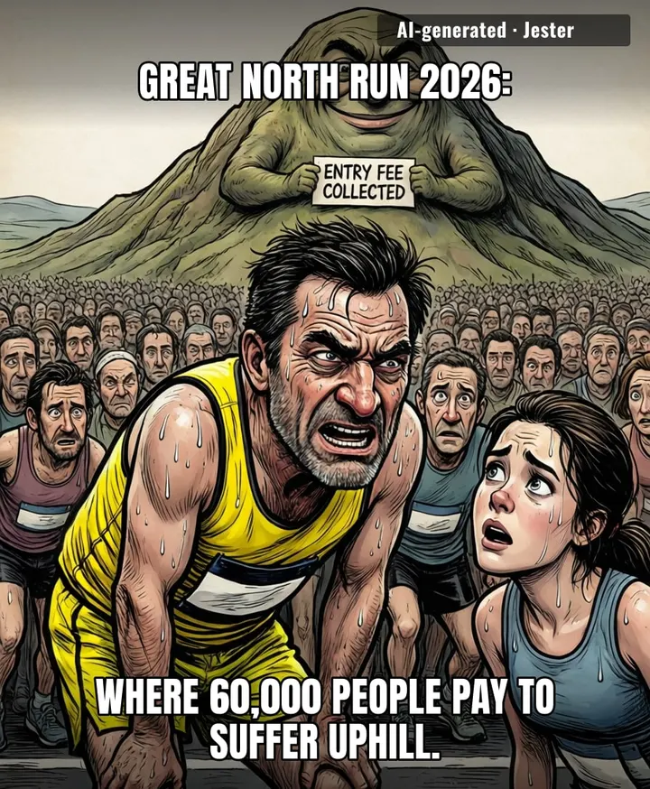 Somewhere in the North East, a hill is laughing at 60,000 people who paid for the privilege of being its cardio.