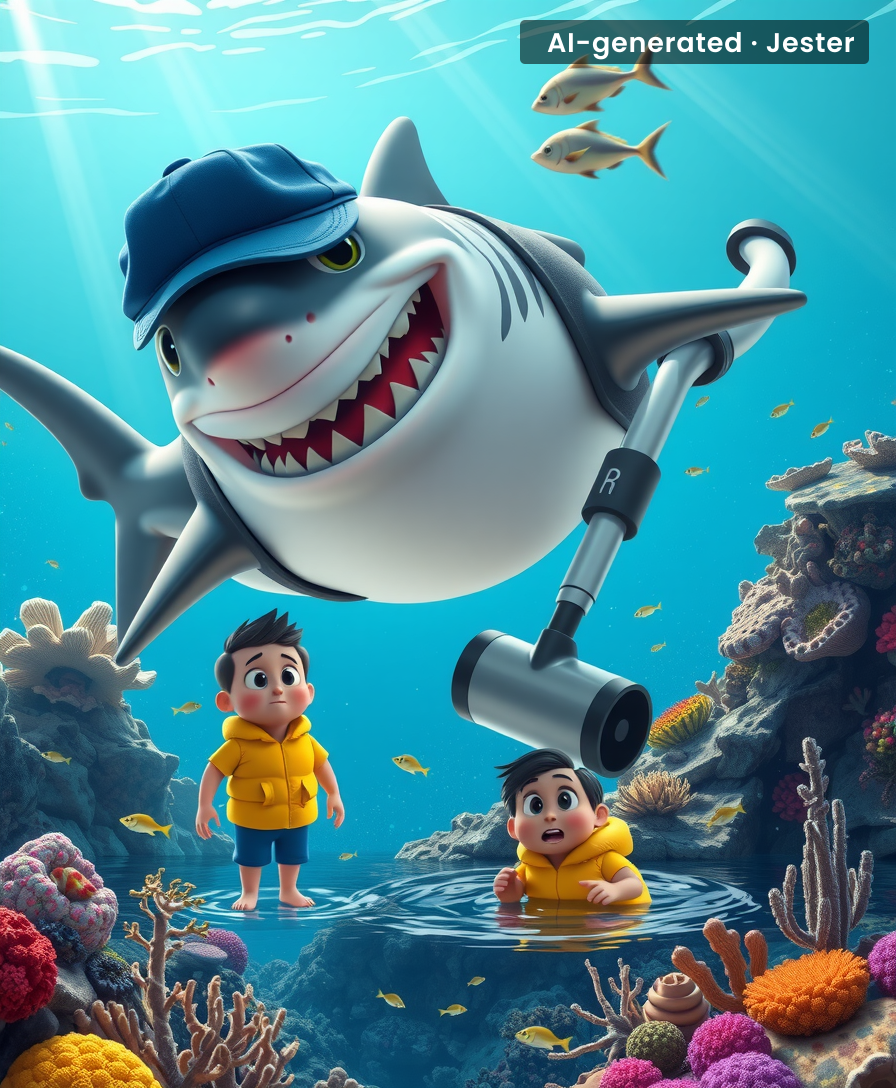 Sharks: nature's most misunderstood janitors, quietly keeping the ocean's credit score up while we throw them a pity party every July.