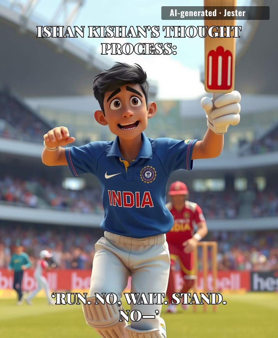 The only thing faster than Ishan's running is his brain leaving the chat mid-stride.