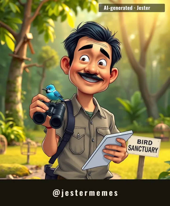 The only thing more endangered than the Javan blue flycatcher is a hunter's retirement plan.
