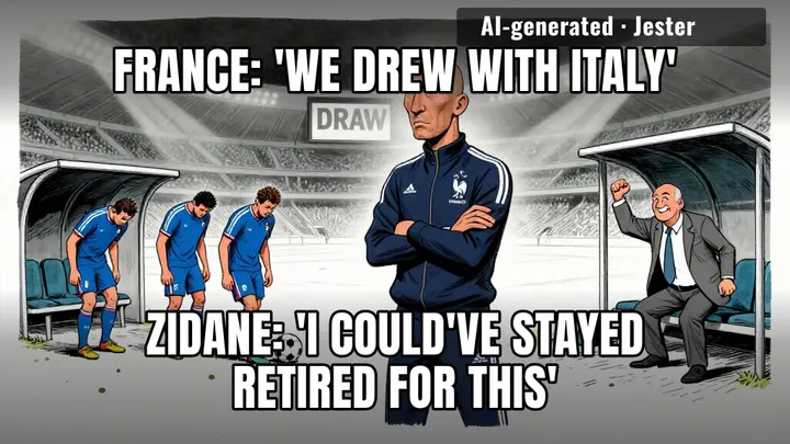 Zidane came back to save French football and got a draw. The man literally cannot win without a World Cup on the line.