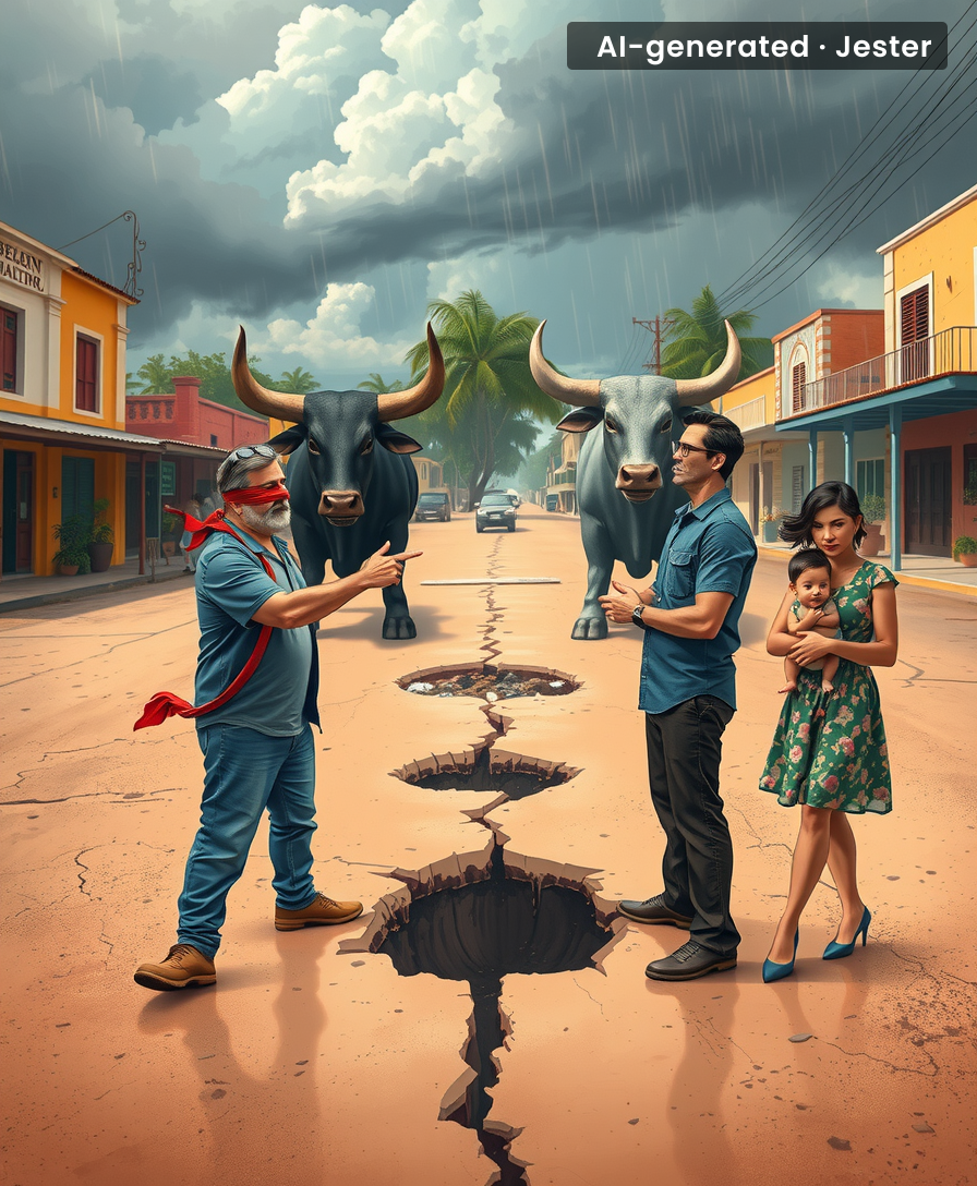 A century of municipal neglect, but at least they know which bull to hate.