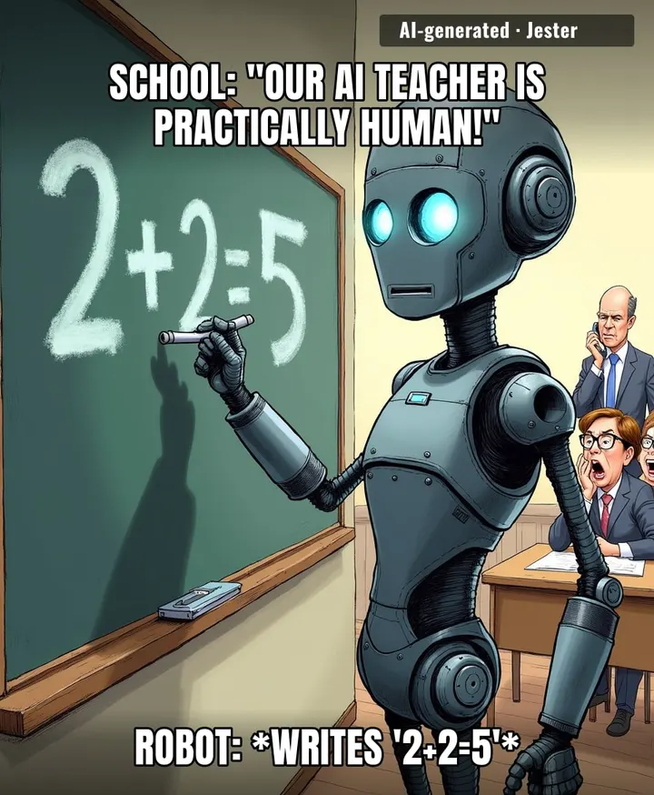 The only thing more terrifying than a robot teaching math is a robot learning from Twitter.