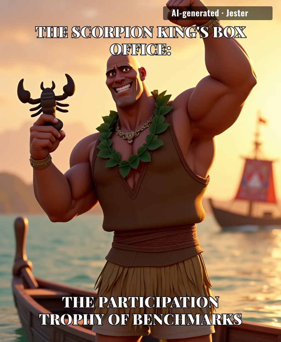 Moana live-action beating The Scorpion King is like me bragging I'm taller than a garden gnome.