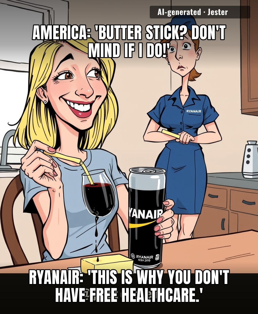 Ryanair's social media team has done more for healthcare discourse than a dozen think tanks, and all it took was butter and Dr Pepper.