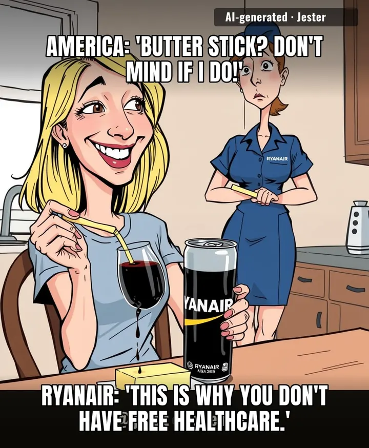 Ryanair's social media team has done more for healthcare discourse than a dozen think tanks, and all it took was butter and Dr Pepper.