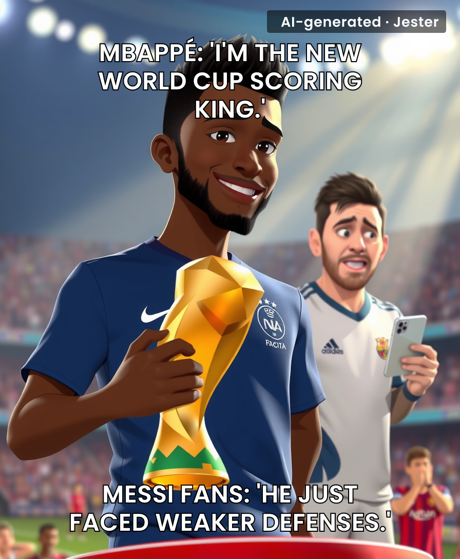 Messi fans now adding 'World Cup goals per competition quality index' to their spreadsheets.