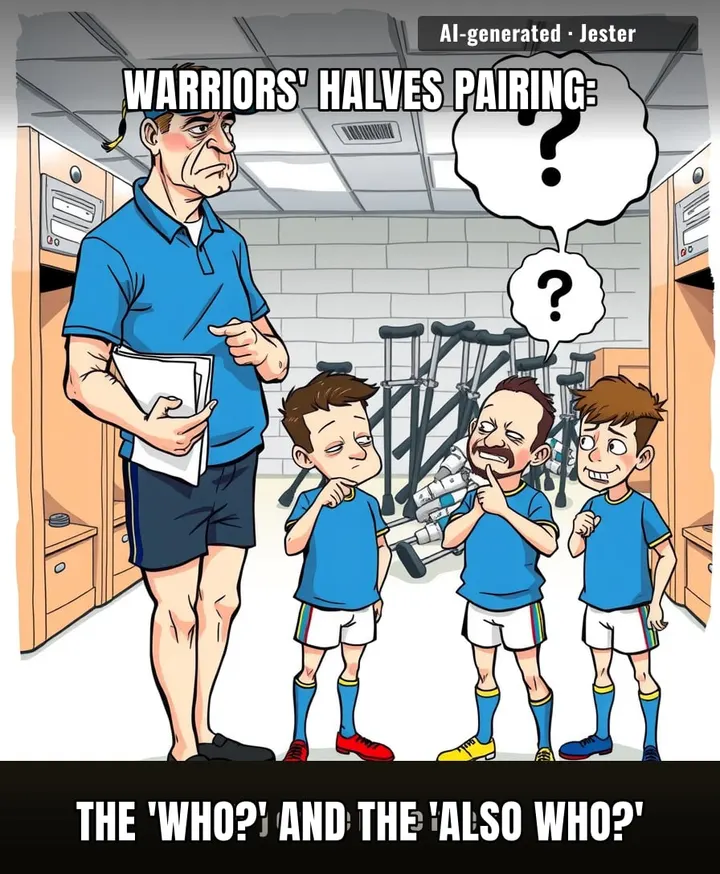 The Warriors' halves are now so random even their own coach is checking the team sheet like it's a leaked squad for a video game.