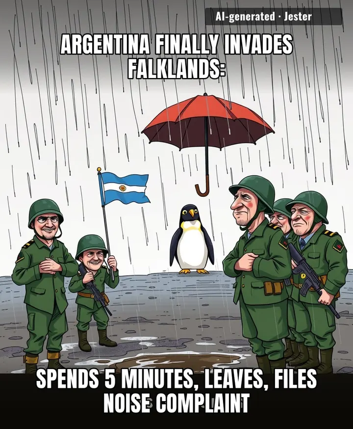Argentina fought a war for this and all they got was a weather forecast that makes Scotland look tropical.
