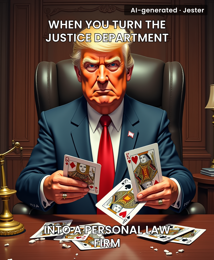 Trump treating the DOJ like a family-run dry cleaner is the kind of professional boundary-setting we should all aspire to.